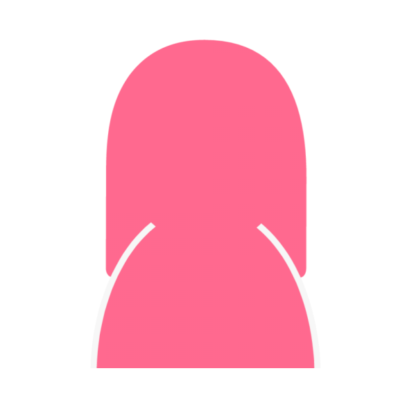 女性シルエットのユーザーアイコン 薄いピンク